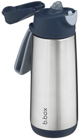 b.box Insulated Sport Spout Drink & Water Bottle | Tilt and Sip |Keeps Drinks Cold up to 15hrs, Warm up to 8hrs | 500ml