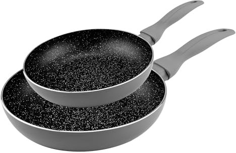 KARL HAUSMANN Pfannenset Induktion - 20+28 cm - Beschichtete Pfannen Set für alle Herdarten, auch induktionsherd - Bratpfannen aus Aluminium - Frying Pan Set - Pfannensets - Bratpfanne - Pfanne