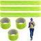 pcsfoe 6 Stück Reflektorband,Hosenklammer Fahrrad,Fahrrad Hosenklammer,Schnapparmband,Geeignet Zum Laufen, Radfahren, Inlineskaten, Motorradfahren(Fluoreszierendes Grün)