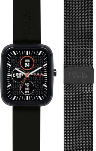 Breil Orologio EW0751 UNISEX SBT-3 quadrante MULTI-COLOR NERO movimento SMARTWATCH SMARTMODULE e MESH/CINTURINO SILICONE, ACCIAIO NERO