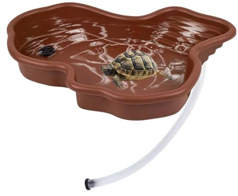 Baignoire pour Reptiles, Bac De Bain pour Reptiles, Piscine pour Tortues Gamelle Reptile Bol d'eau pour Reptiles Gamelle pour Reptiles Antidérapant avec Drainage pour Tortues, Reptiles 31x25x5cm