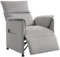 HOMCOM Fauteuil Relax électrique Fauteuil de Relaxation inclinable Ultra Silencieux avec Fonction mémoire, Repose-Pieds rétractable, télécommande, Chaise TV pour Chambre Bureau Home cinéma, Gris
