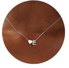 Meteorstarry Kette Mit Namen, Halskette Mit Buchstaben, Kette Silber 925 Damen Mit Herz Anhänger, Romantisches Hochzeitsgeschenk Personalisiert Geschenk Für Frauen Geburtstag