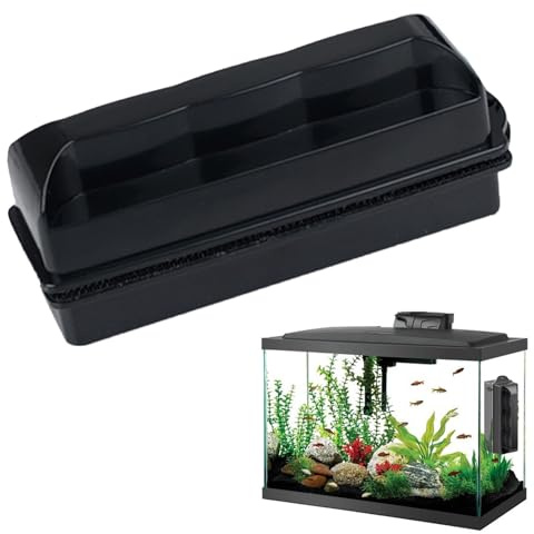 Aquarium Glas Starke Magnetbürste,Aquarium Glasreiniger,Magnetisches Reinigungswerkzeug,Reinigungs Magnet Bürste,Für Fischglasbecken Aquarienreinigung Algenentfernung(M)