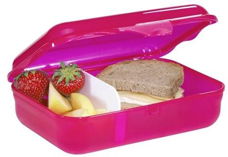 Step by Step Lunchbox „Wild Horse Nora“ pink, mit Trennwand und Klickverschluss, spülmaschinenfest, BPA-frei, für Schule und Kindergarten, für Jungen und Mädchen, 0,9 Liter