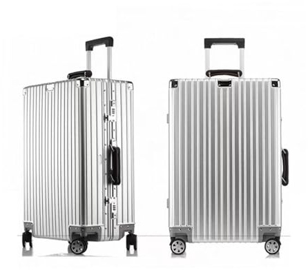 MaiRui Aluminium-Koffer Großes Handgepäck Leichter Hartschalenkoffer mit TSA-Zahlenschloss,Silber,26in