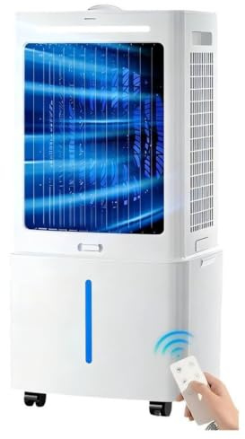 24L Climatizador Evaporativo, 65W, Función Fría, Ionizado y Ventilador, 3 Velocidades, 3 Modos, Panel Táctil, Temporizador 12h, Mando a Distancia, para Oficina Hogar