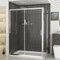 1400 x 800mm Sliding Shower Enclosure with Side Panel 6mm Safety Tempered Glass Shower Cubicle Door Screen Reversible