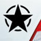 Auto Aufkleber US Army Stern USA Amerika America 10,2x9,7 cm Schwarz Matt Sticker Heckscheibenaufkleber