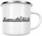 artboxONE Emaille Tasse Mailand 02 Monochrom von 44spaces - Emaille Becher Städte