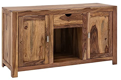 Woodkings Waschtisch Lagos I Waschplatz 130x76x50 aus Massivholz Palisander I Badschrank für Doppelwaschtisch I Badmöbel Badezimmer Möbel Unterschrank