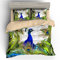 Loussiesd Pfau Feder 3D Drucken Bettwäsche Set 2 teilig 155x220cm Indischen Ethnischen Stil Bettbezug Boho Exotisch Weiche Mikrofaser Betten Set mit 1 Kissenbezug, Bunt, Reißverschluss
