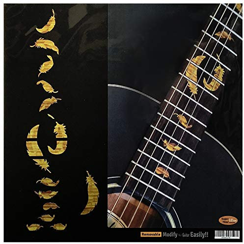 Inlaystickers Flight Feathers - Inlay Sticker Griffbrett Position Marker für Gitarren - Tobacco Burst, F-320FF-TB