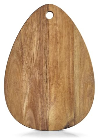 Zeller 25519 - Tagliere a Forma di Goccia, in Acacia oliata, ca. 40 x 29 x 2 cm