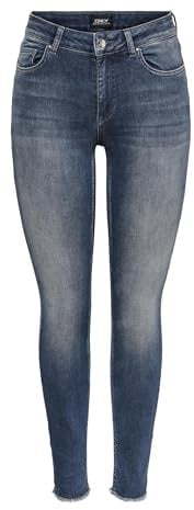 ONLY Women's Onlblush Life Mid Sk DNM Rea1099 Noos Jeans