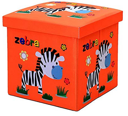 sitzwürfel fusshocker gepolstert Fußhocker Hocker und Puffs Hocker Aufbewahrung Puffs Kleiner osmanischer Stauraum Fußschemel Aufbewahrungshocker Zebra