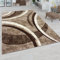 Paco Home Teppich Wohnzimmer Kurzflor Vintage Handgearbeiteter Konturenschnitt 3D Optik, Grösse:240x330 cm, Farbe:Braun