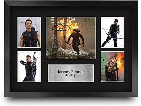 HWC Trading FR A3 Jeremy Renner Hawkeye Geschenke Gedruckt, Signiert Autogramm Bild Display Für Film-Erinnerungsstücke-Fans - A3 Eingerahmt