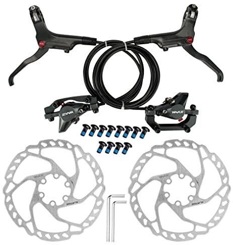MTB Hydraulische Scheibenbremsen Vorne Hinten Bremsen Bremssattel 160 mm Rotorbremsen Kit Hydraulische Scheibenbremsen Set mit Kabel für Mountainbike Rennrad Reiten Fahrrad