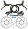 MTB Hydraulische Scheibenbremsen Vorne Hinten Bremsen Bremssattel 160 mm Rotorbremsen Kit Hydraulische Scheibenbremsen Set mit Kabel für Mountainbike Rennrad Reiten Fahrrad