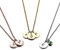 INBLUE Personalisierte Runde Scheibe Halskette für Frauen Gravierte Initiale/Datum Halskette Optional mit Geschenkbox Silber/Gold/Rosegold Charme Halskette Schmuck Geschenke für Frauen - Anpassen