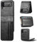 ZCDAYE Samsung Galaxy Z Flip 3 Hülle, Premium PU Leder Handytasche Z Flip 3 Handyhülle, Samsung Z Flip 3 Hülle Klapphülle Flip Case für Samsung Galaxy Z Flip 3 5G 2022 - Schwarz