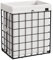 SONGMICS Cesto de la Ropa Sucia 90 L, Cesta Ropa Sucia Plegable, Bolsa Extraíble y Lavable, Marco de Alambre Metálico, para Baño Dormitorio Lavandería, Negro y Blanco LCB190W01