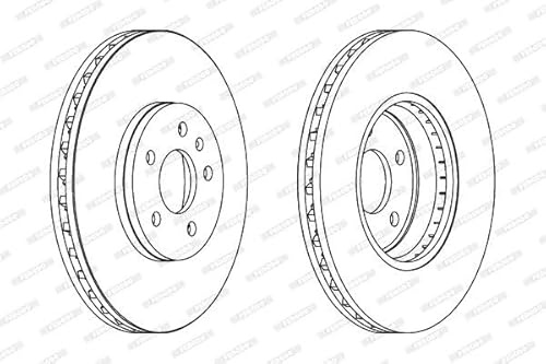 FERODO DDF1664C 2x Bremsscheiben Vorne Ø320mm Belüftet Kompatibel mit AUDI A4 Avant 8K5, B8 8K0615301A DDF1664C