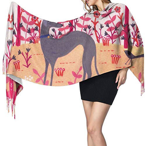Herbst Windhund Schal Frauen Kaschmir Schals Schal Wrap Stilvolle warme weiche Decke groß