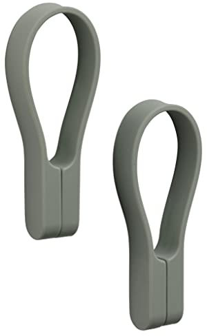 Zone Denmark Loop - Juego de 2 pinzas magnéticas para toallas y paños de cocina, 9 cm, color verde oliva