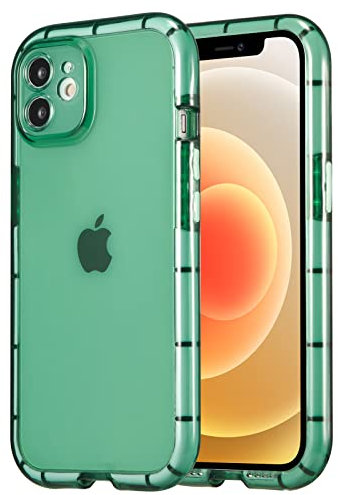 EYZUTAK Luminous Phone Case for iPhone 11 6.1 inch, Fluorescence TPU Shining in the Darkness Night Glowing Frame Transparent Soft Back Cover Shockproof Protector Thin Light up Bumper Case - Green