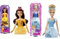 Disney Princess Spielzeug, bewegliche Belle-Modepuppe mit glitzernder Kleidung und Accessoires & Cinderella - Bewegliche Puppe mit glitzerndem Outfit