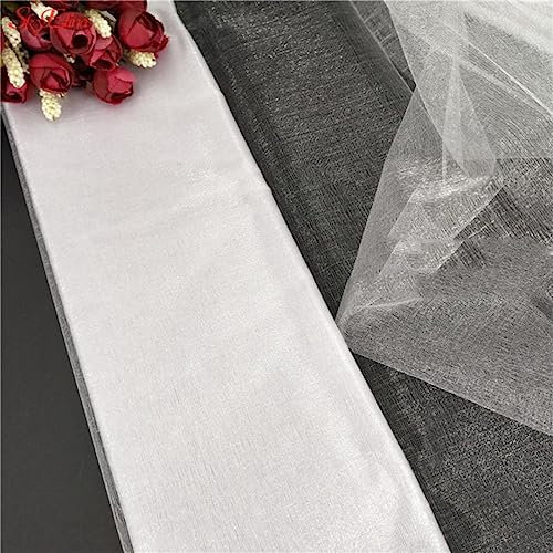Rouleaux De Tulle Fil De Cristal Décorations De Mariage Organza Arc Gaze Happy Biirthday Décoration Fournitures De Fête De Mariage Baby Shower 5z-Blanc,48CMX10M-SH015-1