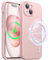 JETech Magnetic Silicone Case for iPhone 15 Plus 6.7-Inch, Compatible with MagSafe, Phone Cover with Camera Lens Full Protection (Pink)