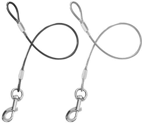 Mi Metty 24in Chew Proof Dog Leash Extension Rope for Basic Walking Leash, Work with Any Leash & Collar & Harness,Non-Tangle Connect Leashs