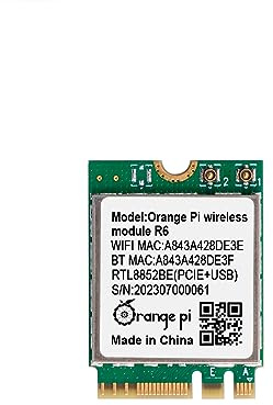 Orange Pi 5 Plus WiFi 6 Module Wireless Card 1201Mbps PCIe Wi-Fi6+BT5.2, Wireless Modul R6 Support WiFi Bluetooth Kompatibel mit Orange Pi 5 Plus Singble Board Computern
