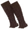 MOUNTREX Stulpen Damen - Beinwärmer mit Alpaka Wolle, Beinstulpen für Herbst, Winter - Leg Warmers - One Size - 1 Paar (Braun)