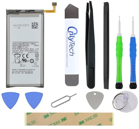 OnlyTech - Kit di riparazione Batteria per Samsung Galaxy S10 4G SM-G973-3400mAh - con 10 Strumenti e Adesivo