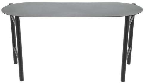 Zone Denmark Disc Balkonbank – Sitzbank Balkon klappbar – Gartenbank ohne Lehne aus Metall – Ideal für 2 Personen – 90 x 33 x 45 cm – Schwarz