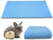 NEO SOLVO Käfigeinlage für Kaninchen und Meerschweinchen mit Abnehmbarer Fleece-Tunneldecke - perfekte Einstreu für Innenkäfige und C&C - saugfähig, wasserdicht - 60 x 50 cm - Blau