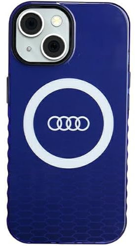 Audi IML Big Logo Case Hülle für iPhone 15/14 / 13 6.1 Blau Blue hardcase AU-IMLMIP15-Q5/D2-BE