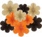 SUNBEAUTY Brown Paper Flowers Decorations - 9pcs Classroom Decor Wall Fans & Floral Backdrop
