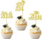 30 Stück Class of 2024 Tortendeko Abschluss Cupcake Toppers Glitzer Grad Cap Kuchen Deko Absolvent Kuchen Dekoration für 2024 Schule Abschluss Thema Party Torten Dekorationen Gold