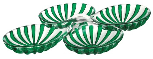 GUZZINI - Set 2 Antipastiere Dolcevita, Bio-Based Plastic, Smeraldo, 6x22,5xh31