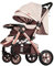ZONABSQQ Kinderwagen Hochformatiger Kinderwagen, Verstellbarer Baldachin, Fußabdeckung, verlängertes Pedal, 5-Punkt-Gurt Komfort und Sicherheit