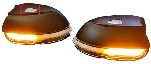 Yoegerery Dynamische LED-Blinker im Rückspiegel für VW Golf 6 MK6 Golf GTI 6/R20 2008–2012 T-ouran 2011–2015 (klar, mit Loch)
