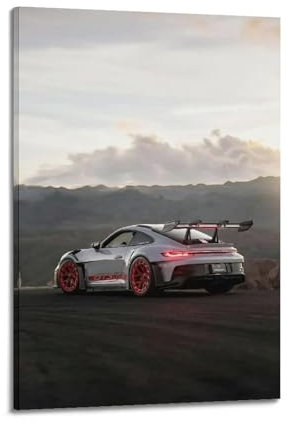 Sportwagen-Poster für 992 911 Gt3 RS Rennwagen, Supercar, dekoratives Gemälde, Leinwand, Kunstbild, 40 x 60 cm