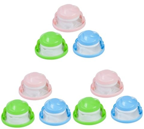 DRESSOOS 9piezas Bolsa De para Lavadora Filtro Removedor De Pelusa y Cabello De Bolsa De Filtración Eva Reutilizable para Lavado De Ropa Color Aleatorio