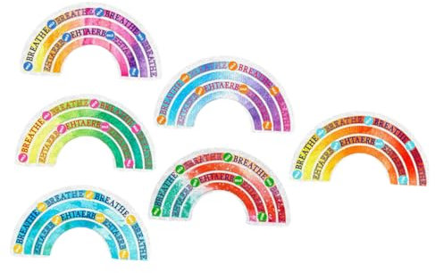 Lurrose 6St Sensorische Aufkleber Privatsphäre-Fensterfolie Ring Etikett Film Wiederverwendbare Sticker Reusable Stickers Dekompressionswerkzeug Stressaufkleber für Erwachsene Peva-Membran