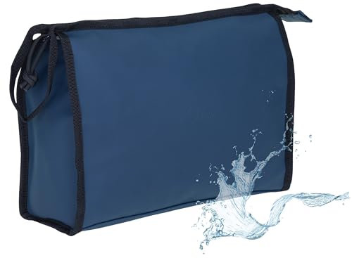Kulturtasche aus Plane Washbag groß Damen Herren Elephant Hydro Classic wasserabweisend Large Kosmetiktasche Travel Reise Tasche Beautycase Kulturbeutel 4 L 12817 Auswahl + Beutel (Dark Blue (2))